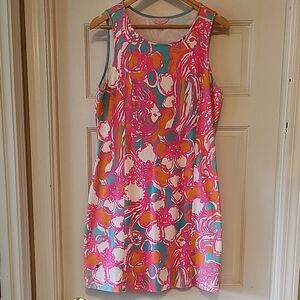 Lilly Pulitzer Key Hole Back Pink and Orange Dress